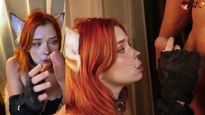 Sweetie Fox: Cute fox sucks big dick - cum on face