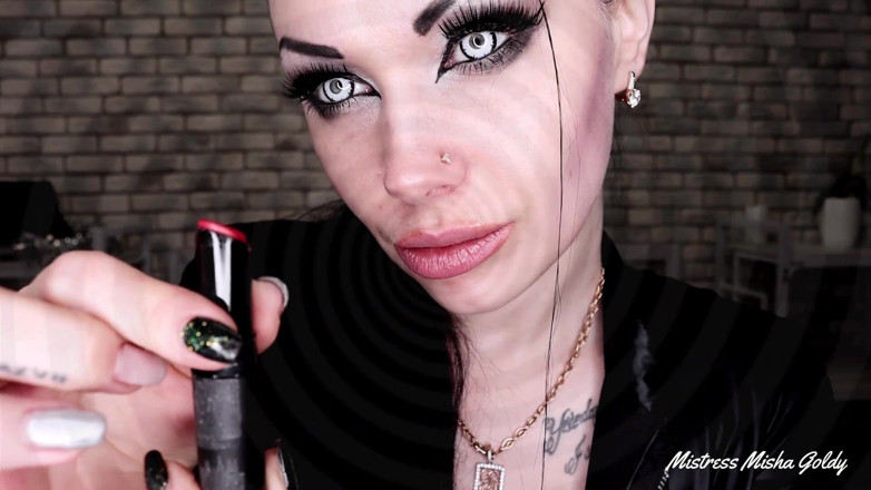 Goddess Misha Goldy: Dă-ți sperma și sufletul buzelor mele roșii demonice
