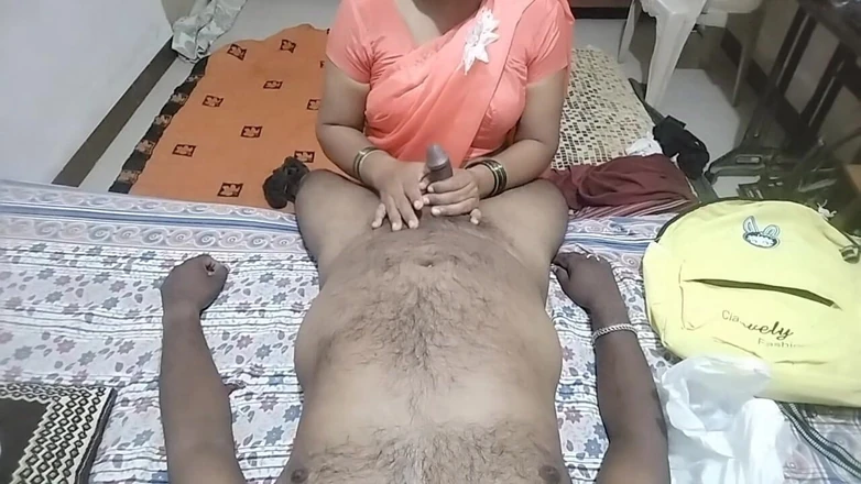 Hemant: Sexy Beautiful Slutty Wife Sucks Her Husband's Cock in Her...