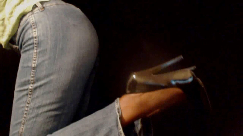 The Goddess Simone: デニムセクシーフェチハイヒールリップグロス