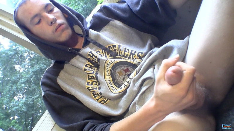 Straight naked thugs: 연기와 자지 스트로크