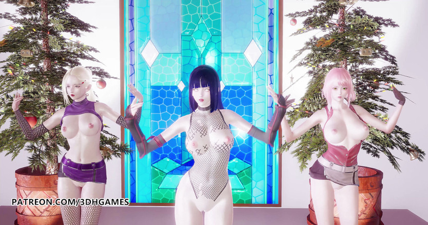 3D-Hentai Games: Twice - senti una speciale danza nuda Ino Sakura Hinata 3D danza...