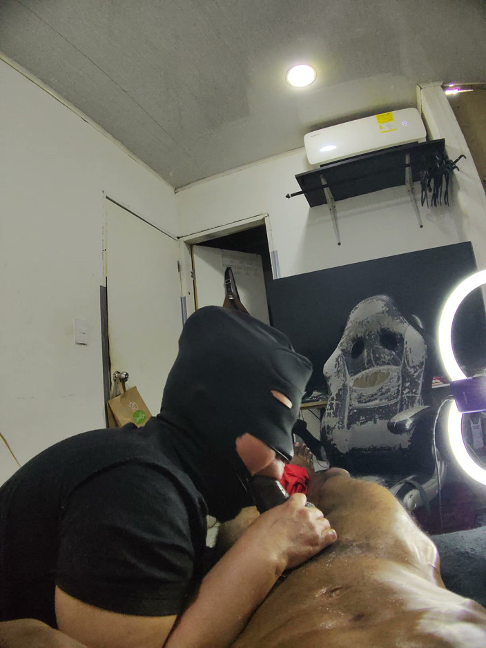 Cum-lobian dickdrainers: Throat Champ Black Mask 3