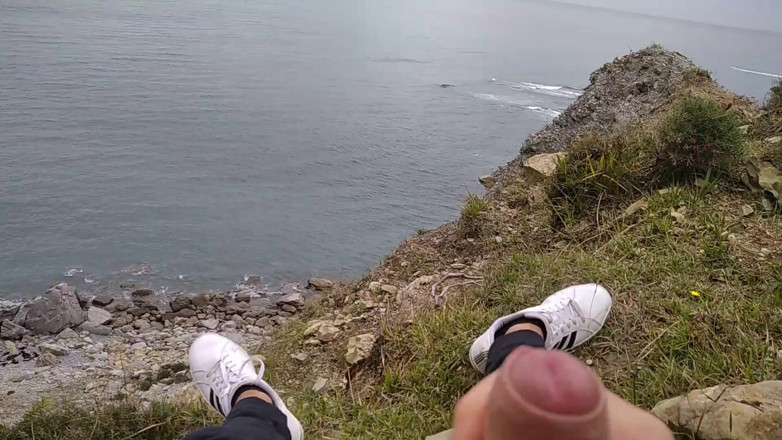 Elvissc: Big Beautiful Big Fat Cock Gets Handjob on the Beach...