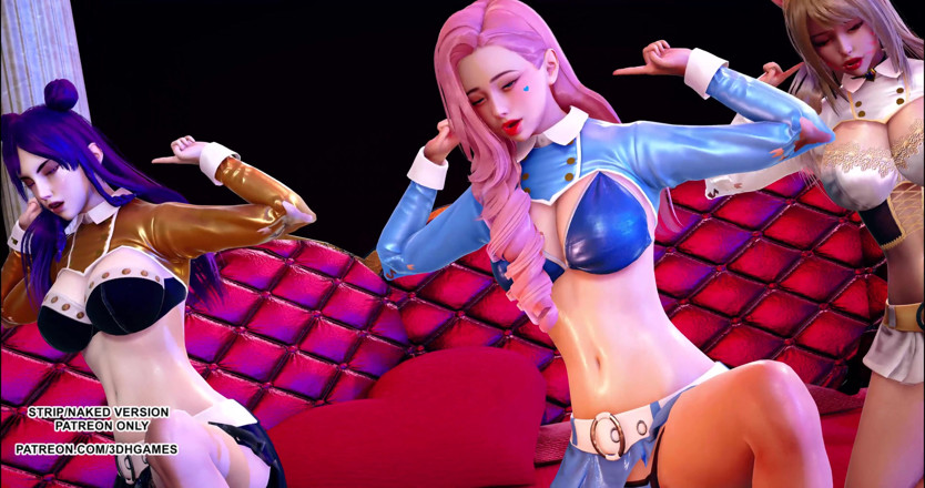 3D-Hentai Games: Sunmi - Lalalay Ahri Seraphine Kaisa erotyczny gorący taniec