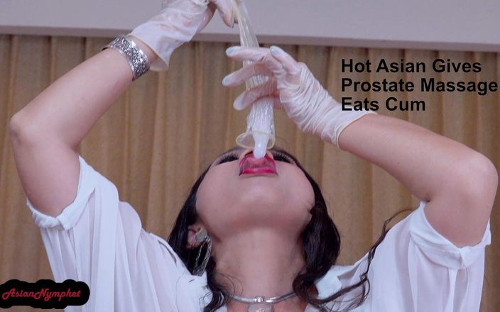 Asian Goddess: 122 caliente asiática da masaje de próstata come semen