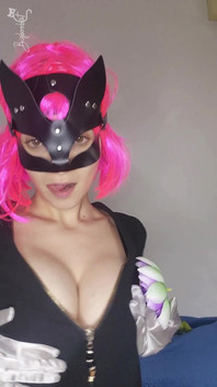 Observe My Passionate Self-pleasure with a Kitty Mask and Big Tits