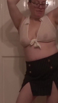 Sexy Secretary Stripping