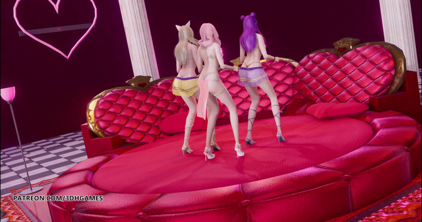 3D-Hentai Games: MajorLazer - Sua Cara Ahri Kaisa Seraphine striptease KDA league of...