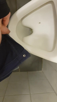 Chubby at Urinal From Work