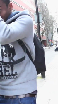 Ashley Rider walks on streets of downtown