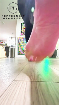 67 Giantess Size 16 Barefoot Stomp Destruction in Slow Motion