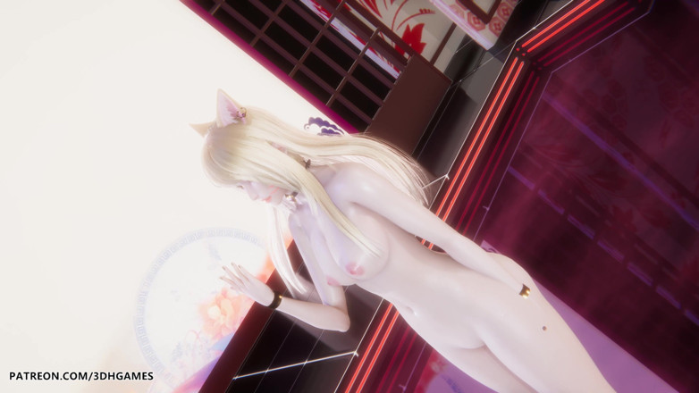 3D-Hentai Games: Mmd Gokuraku Jodo Ahri Sexy Naked Dance League of Legends...