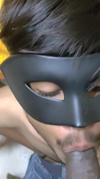 Cute Indian Twink Don't Know How to Give Blowjob but Know How Tho Swallow My Cum