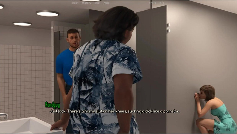XXX Games Bunk: Yaşamaya değer bir hayat - oyun - rol yapma - kocasının önünde umumi tuvalette...