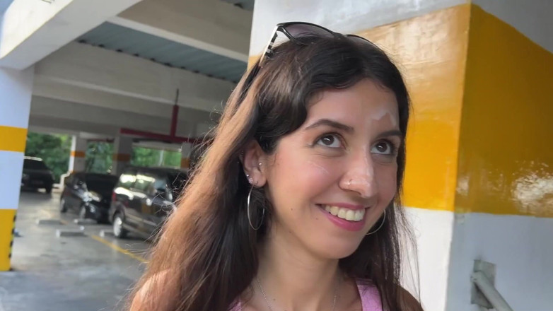 Dis Diger: Caminhada no supermercado público - fetiche facial ao ar livre boquete