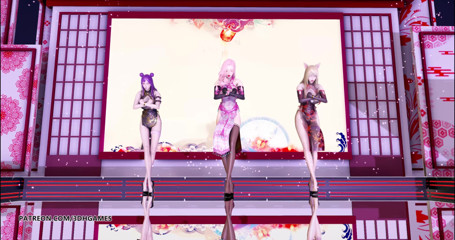 3D-Hentai Games: Tougen Renka - Striptýz Ahri Kaisa Seraphine sexy erotický tanec