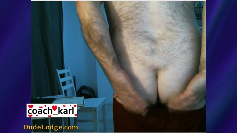 Coach Karl dude lodge: Coach Karl's smooth as silk butt