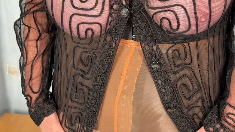 Aunty Sandra vintage girdle queen: Aunty Sandra Layered in Her Very Sexy Long Line Girdle....