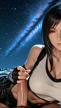 Tifa trouve le paradis sous les étoiles (vidéo en ia)