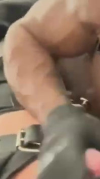 Interracial Leather Cock & Balls Play