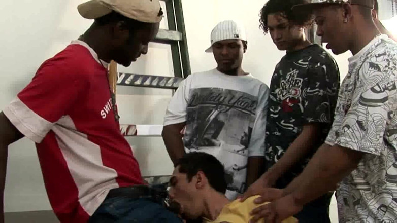 Black fuckers with big cock: Fucked by 4 black boys with big dick