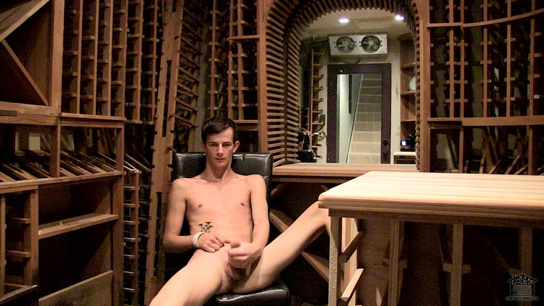 Homemade Twinks: Stroking in the Cellar