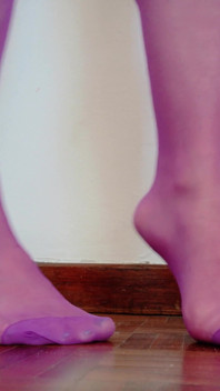 Nylon and Clear Heels