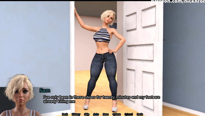 Visual Novels: SexBot 3 - šprt políben milf v uniformě