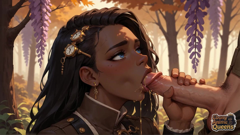 Ebony Anime Queens: エボニー・クイーンの森のリック 秋の一番ホットな女の子!XXX、セックス、初めて、汚らわしい、セクシー、ヌード