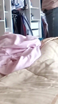 My Stepmother Tries on Jeans While I Masturbate, Admiring Her Big Ass and Hairy Pussy.