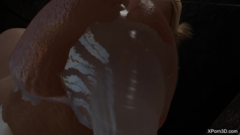 The Scenes: Гигантская дрочит со спермой в лице в видео от первого лица - giant futa