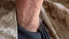 Having Fun in My Marine Buddy's Uniform
