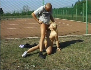 Super Babes: Tight whore football field fuck