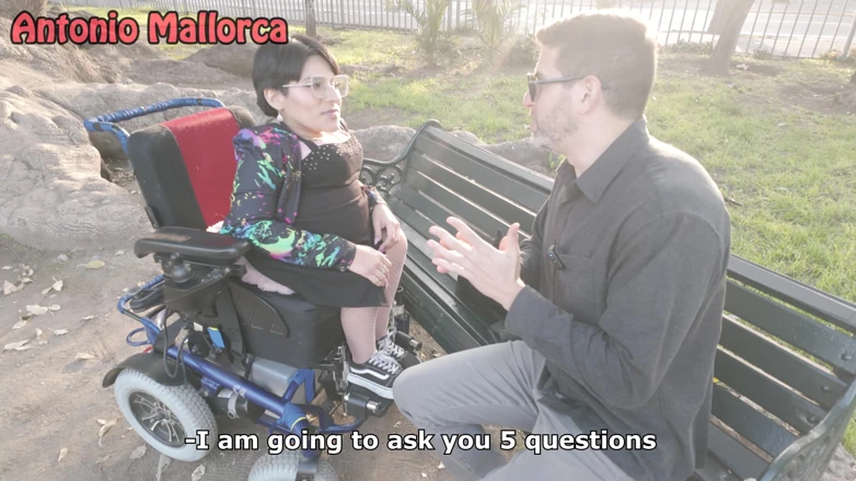 Antonio Mallorca: Exotic Wheelchair Cripple Slut Gets Pick up in Public!