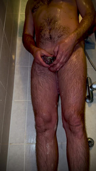 I'm Taking a Shower with a Chastity Belt on My Penis!
