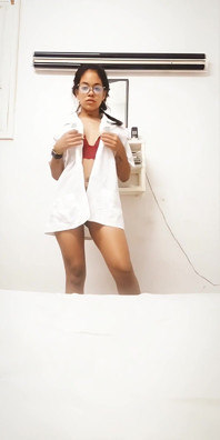 I Dress as a Nurse to Send a Video to My Boyfriend Touching Me