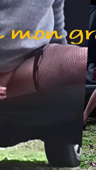 Transvestite Has Anal Orgasm on a Towbar Outdoors