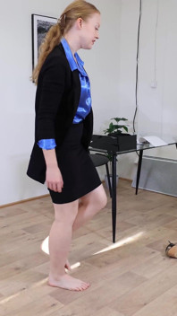 Her Itchy Feet and Soles in the Office