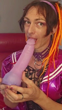 Jasmine Dlight Deepthroats Her Own Cock