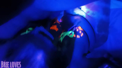 Bree Loves: Neon party ends with a blowjob