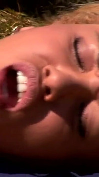 Blonde teen Barbie Banks has anal sex in the country
