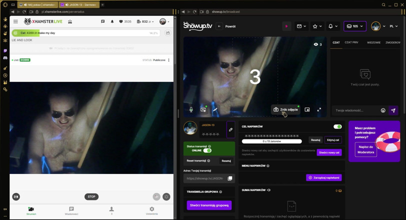 Jerking Perv: Živý přenos