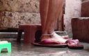 Poojakabir: StepSister in Bathing Shower