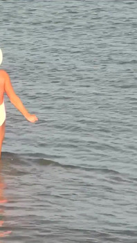 Curvy Young MILF Skinny Dipping in October