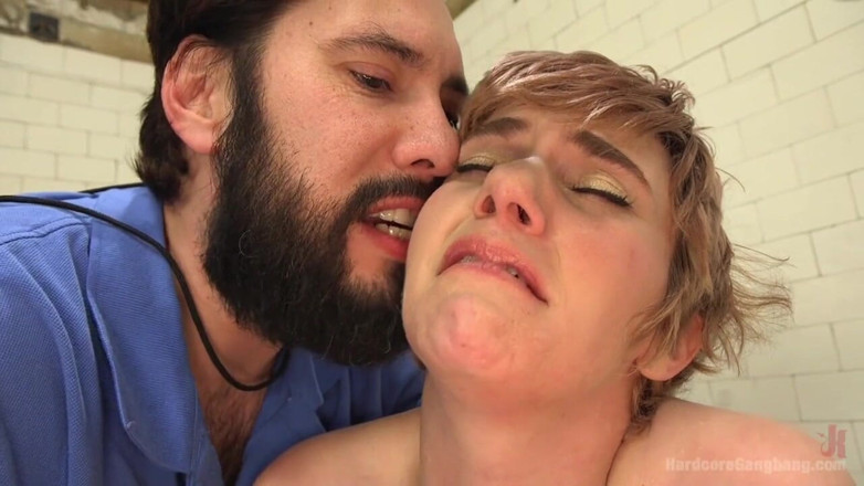 Hardcore Gangbang by Kink: Petite Journalist Gangbanged Into a Gaping Anal Slut!