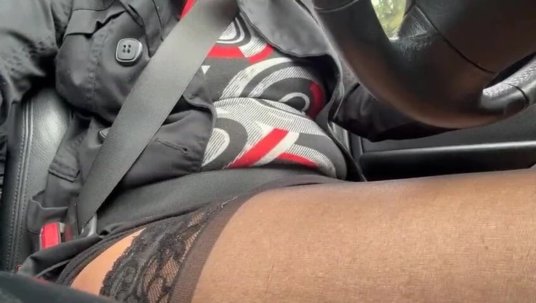 Step Mommy: Mature MILF in Stockings Caught Behind the Wheel of a...