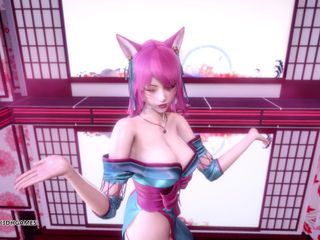 3D-Hentai Games: [MMD] UE - Lilas Spirit Blossom Ahri, strip-tease sexy, League Of...