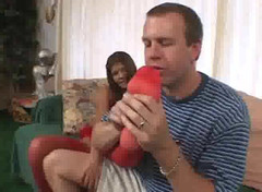 Foot Girls: Madagaskar girl in red stockings give footjob