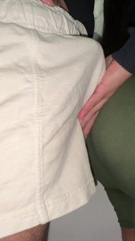Big-ass Woman Touches a Stranger's Penis